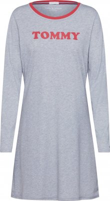 Tommy Hilfiger Underwear Noční košilka šedý melír / pastelově červená