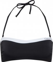 Calvin Klein Swimwear Horní díl plavek \'BANDEAU-RP\' černá / bílá