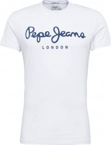 Pepe Jeans Tričko \'ORIGINAL STRETCH\' námořnická modř / bílá