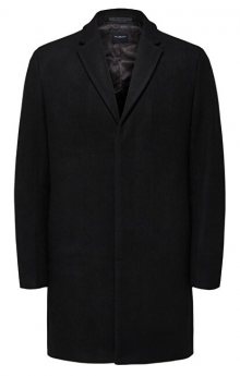SELECTED HOMME Pánský kabát SLHBROVE WOOL COAT Black M