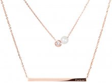 JwL Luxury Pearls Vrstvený ocelový náhrdelník s pravou perlou a krystalem JL0478CH