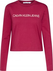 Calvin Klein Jeans Tričko \'INSTITUTIONAL\' červená