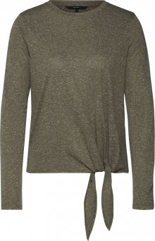 VERO MODA Tričko \'VMLEA LUA LS O-NECK KNOT TOP JRS LCS\' zelená