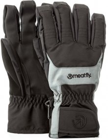 Meatfly Pánské prstové rukavice Cyclone Gloves B - Black/Grey M