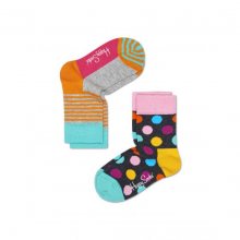 Happy Socks barevná sada dětských ponožek s puntíky a proužky - 19-22