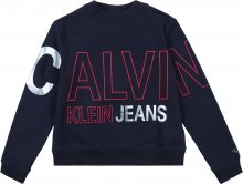 Calvin Klein Jeans Mikina \'LOGO FOIL BOXY FIT S\' námořnická modř