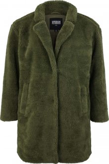 Urban Classics Curvy Přechodný kabát \'Sherpa Coat\' olivová
