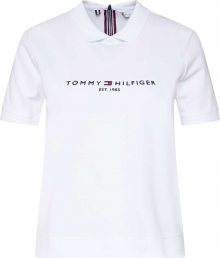 TOMMY HILFIGER Tričko \'LOGO ZIP POLO SS\' bílá