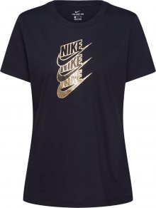 Nike Sportswear Tričko \'NSW Shine\' zlatá / černá