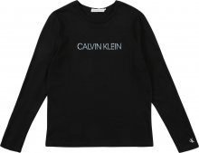 Calvin Klein Jeans Tričko \'LOGO FOIL PRINT LS T\' černá