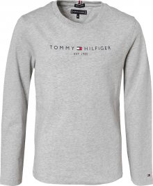 TOMMY HILFIGER Tričko marine modrá / šedý melír / světle červená / bílá
