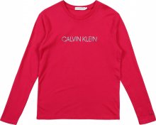 Calvin Klein Jeans Tričko \'LOGO FOIL PRINT LS T\' pink