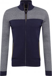 TOM TAILOR Kardigan \'Birdseye\' námořnická modř / offwhite