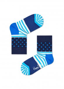 Happy Socks modré dětské ponožky Stripe Dot   - 19-22