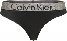 Calvin Klein Underwear Tanga \'THONG\' šedá / černá