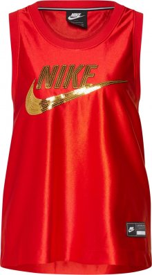 Nike Sportswear Top zlatá / světle červená