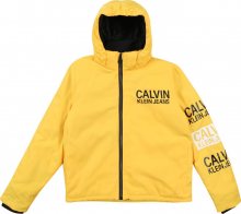 Calvin Klein Jeans Zimní bunda \'STAMP LOGO HOODED SH\' žlutá