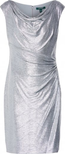 Lauren Ralph Lauren Koktejlové šaty \'Lovella\' stříbrná