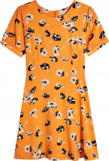 Miss Selfridge Šaty \'PRINTED TEA DRESS\' mix barev / oranžová