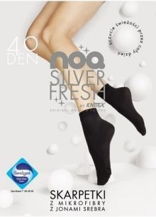 Knitex Silver Fresh 40 den Dámské ponožky Univerzální černá
