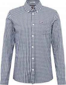Tommy Jeans Košile \'GINGHAM\' bílá / tmavě modrá