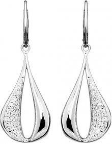 JVD Stříbrné třpytivé náušnice SVLE0240SH8BI00