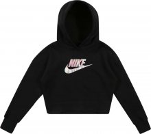 Nike Sportswear Mikina černá / stříbrná