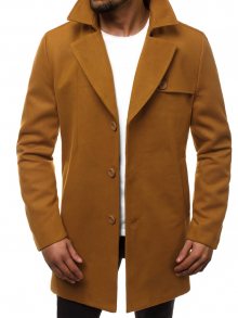 Buďchlap Moderní kamelový pánský kabát N/5922Z