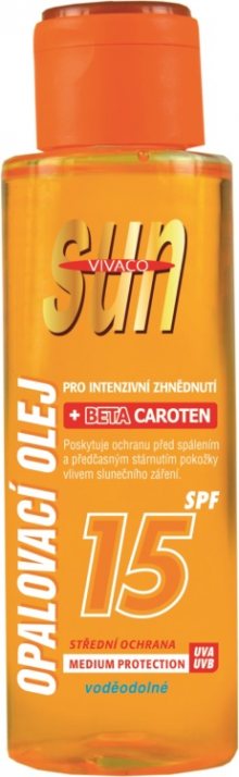 Vivaco Opalovací olej s beta-karotenem SPF 15 SUN VITAL 100 ml