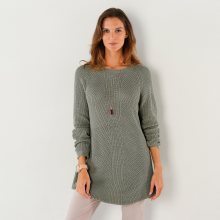 Blancheporte Pulovr se šněrováním vzadu khaki 34/36