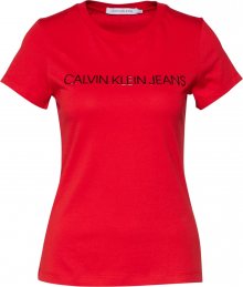Calvin Klein Jeans Tričko \'INSTITUTIONAL LOGO\' červená