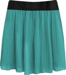 Plisovaná mini sukně v mořské akvamarínové barvě (9228/2) mořsky modrá M (38)