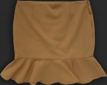 Béžová krátká sukně s volánem (X6158X) béžová S (36)