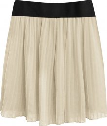 Béžová plisovaná mini sukně (9228/3) béžová S (36)