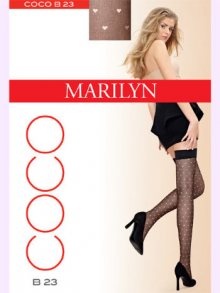 Dámské punčochy Coco B23 - Marilyn béžová s hnědou 1-2