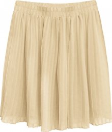 Světle béžová plisovaná mini sukně (9227) béžová S (36)