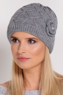 Elegantní dámská čepice Fil\'loo CD-16-32A popelavá uni