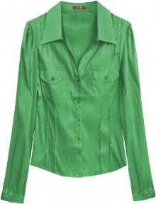 Lesklá zelená košile (1007/1) zelená S (36)