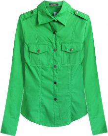 Zelená bavlněná košile (1015) zelená S (36)