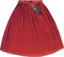 Dámská plisovaná midi sukně v korálové barvě (9260) červená L (40)