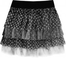 Černá puntíkovaná dívčí mini sukně (379ART) černá ONE SIZE