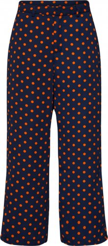 VILA Kalhoty námořnická modř / oranžová
