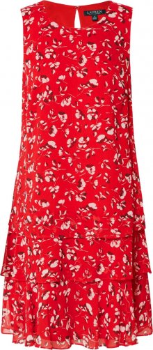 Lauren Ralph Lauren Šaty \'TYREE-SLEEVELESSDAY DRESS\' krémová / červená