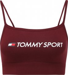 Tommy Sport Sportovní podprsenka bílá / vínově červená