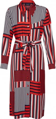 SELECTED FEMME Košilové šaty \'Slfmyla-Florenta\' bílá / oranžově červená / černá