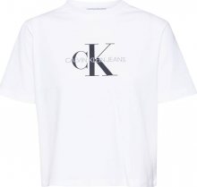 Calvin Klein Jeans Tričko \'MONOGRAM\' černá / bílá