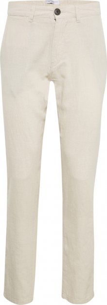 SELECTED HOMME Chino kalhoty \'SHDJAMES OYSTER GREY LINEN TAPERED PANTS\' béžová