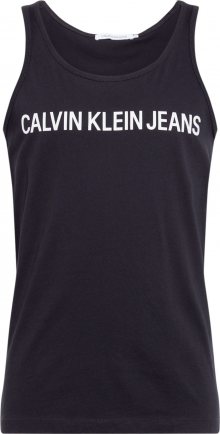 Calvin Klein Jeans Tričko \'INSTITUTIONAL\' bílá / černá