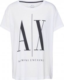 ARMANI EXCHANGE Tričko \'8NYTCX\' černá / bílá