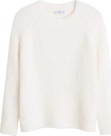 MANGO Svetr \'Tibet\' barva bílé vlny